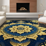 Vibrant Earth Tones Floral Motif(Blue)