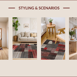 Ultra Soft Area Rug, Non Slip, Stain Resistant, Washable Area Rugs for Living Room, Bedroom, Abstract Autumn Contemporary(Brown)