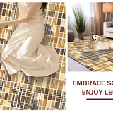 Distinctive Brown and White Geometric(Beige)