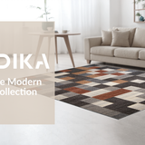 Ultra Soft Area Rug, Non Slip, Stain Resistant, Washable Area Rugs for Living Room, Bedroom, Rustic Warm Tones Geometric Fabrication(Gray)