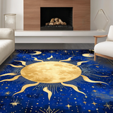 Ultra Soft Area Rug, Non Slip, Stain Resistant, Washable Area Rugs for Living Room, Bedroom, Stellar Dreamy Moonlit Pattern(Blue)