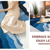 Elegant Cream and Blue Peak(Blue)