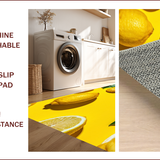 Ultra Soft Area Rug, Non Slip, Stain Resistant, Washable Area Rugs for Living Room, Bedroom, Playful Citrus Color Splash(Yellow)