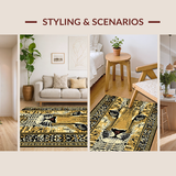 Ultra Soft Area Rug, Non Slip, Stain Resistant, Washable Area Rugs for Living Room, Bedroom, Modern Chic Safari Aesthetic(Gold)