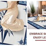Ultra Soft Area Rug, Non Slip, Stain Resistant, Washable Area Rugs for Living Room, Bedroom, Dynamic Oceanic Color Fusion(Blue)