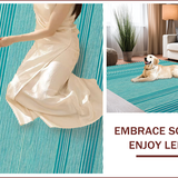 Ultra Soft Area Rug, Non Slip, Stain Resistant, Washable Area Rugs for Living Room, Bedroom, Vibrant Coastal Striped Aesthetic(Blue)