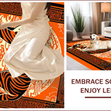 Ultra Soft Area Rug, Non Slip, Stain Resistant, Washable Area Rugs for Living Room, Bedroom, Exotic Orange Tiger Aesthetic(Orange)