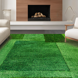 Ultra Soft Area Rug, Non Slip, Stain Resistant, Washable Area Rugs for Living Room, Bedroom, Serene Pastoral Green Elegance(Green)