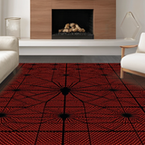 Ultra Soft Area Rug, Non Slip, Stain Resistant, Washable Area Rugs for Living Room, Bedroom, Striking Farmhouse Style Decor(Red)