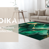 Ultra Soft Area Rug, Non Slip, Stain Resistant, Washable Area Rugs for Living Room, Bedroom, Sophisticated Abstract Swirl Patterns(Green)