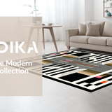 Ultra Soft Area Rug, Non Slip, Stain Resistant, Washable Area Rugs for Living Room, Bedroom, Sleek Abstract Zebra Textures(Black)
