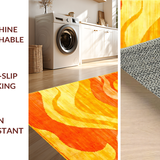 Ultra Soft Area Rug, Non Slip, Stain Resistant, Washable Area Rugs for Living Room, Bedroom, Stylish Cozy Fluffy Color Gradient(Orange)