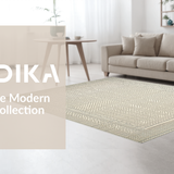 Ultra Soft Area Rug, Non Slip, Stain Resistant, Washable Area Rugs for Living Room, Bedroom, Sophisticated Cream Herringbone Style(Beige)