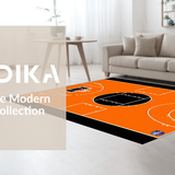 Ultra Soft Area Rug, Non Slip, Stain Resistant, Washable Area Rugs for Living Room, Bedroom, Eye-Catching Sporty Chic Style(Orange)