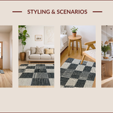 Bold Contrast Geometric Motif(Black)