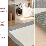 Ultra Soft Area Rug, Non Slip, Stain Resistant, Washable Area Rugs for Living Room, Bedroom, Chic Minimalist Sisal Motif(Beige)