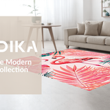 Vibrant Green Monstera Leaf Motif(Pink)