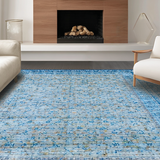 Ultra Soft Area Rug, Non Slip, Stain Resistant, Washable Area Rugs for Living Room, Bedroom, Blue Bow Rug: Modern Geometric Bow Pattern Carpet(Blue)