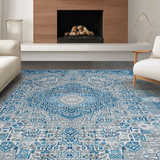 Elegant Transitional Patterned Tiled Style(Blue)