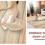 Ultra Soft Area Rug, Non Slip, Stain Resistant, Washable Area Rugs for Living Room, Bedroom, Modern Earthy Geometric Aesthetic(Orange)