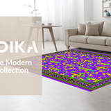 Ultra Soft Area Rug, Non Slip, Stain Resistant, Washable Area Rugs for Living Room, Bedroom, Lively Traditional Carnival Aesthetic(Purple)