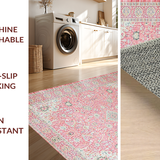 Ultra Soft Area Rug, Non Slip, Stain Resistant, Washable Area Rugs for Living Room, Bedroom, Sublime Elegant Minimalist Design(Pink)