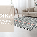 Ultra Soft Area Rug, Non Slip, Stain Resistant, Washable Area Rugs for Living Room, Bedroom, Artistic Black and White Visual Play(Brown)