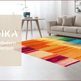 Ultra Soft Area Rug, Non Slip, Stain Resistant, Washable Area Rugs for Living Room, Bedroom, Reversible Boho Orange Nursery Playroom Rug(Orange)