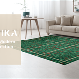 Ultra Soft Area Rug, Non Slip, Stain Resistant, Washable Area Rugs for Living Room, Bedroom, Colorful Urban Adventure Layout(Green)