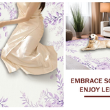 Ultra Soft Area Rug, Non Slip, Stain Resistant, Washable Area Rugs for Living Room, Bedroom, Whimsical Lilac Petal Display(Purple)