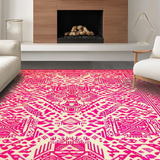 Ultra Soft Area Rug, Non Slip, Stain Resistant, Washable Area Rugs for Living Room, Bedroom, Rustic Tiger Head Artwork(Pink)