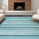 Eclectic Aqua Striped Motif(Blue)