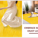 Ultra Soft Area Rug, Non Slip, Stain Resistant, Washable Area Rugs for Living Room, Bedroom, Modern Geometric Home Office Plush Area Carpet(Yellow)