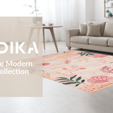Playful Earthy Abstract Floral Design(Pink)