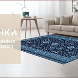 Ultra Soft Area Rug, Non Slip, Stain Resistant, Washable Area Rugs for Living Room, Bedroom, Soft Traditional Navy Blue Prayer Rug(Blue)