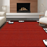 Ultra Soft Area Rug, Non Slip, Stain Resistant, Washable Area Rugs for Living Room, Bedroom, Trendy Y2K Inspired Graphic Style(Red)