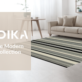 Ultra Soft Area Rug, Non Slip, Stain Resistant, Washable Area Rugs for Living Room, Bedroom, Rustic Minimalist Geometric Lines(Beige)