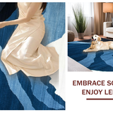 Charming Rustic Indigo Landscape Motif(Blue)