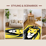 Ultra Soft Area Rug, Non Slip, Stain Resistant, Washable Area Rugs for Living Room, Bedroom, Charming Childlike Illustration Rug(Yellow)