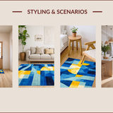 Lively Geometric Art Expression(Blue)