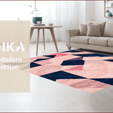 Ultra Soft Area Rug, Non Slip, Stain Resistant, Washable Area Rugs for Living Room, Bedroom, Navy Blue Yoga Mat Modern Area Carpet(Pink)