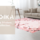 Ultra Soft Area Rug, Non Slip, Stain Resistant, Washable Area Rugs for Living Room, Bedroom, Graceful Pink Floral Arrangement(Pink)