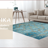 Cozy Blue Tone Trellis Design(Blue)