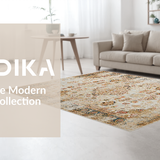 Ultra Soft Area Rug, Non Slip, Stain Resistant, Washable Area Rugs for Living Room, Bedroom, Luxurious Abstract Terracotta Palette(Beige)
