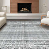 Ultra Soft Area Rug, Non Slip, Stain Resistant, Washable Area Rugs for Living Room, Bedroom, Cute Scallop Rug(Gray)