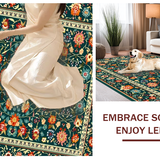 Chic Green Floral Motif(Green)