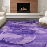 Ultra Soft Area Rug, Non Slip, Stain Resistant, Washable Area Rugs for Living Room, Bedroom, Delicate Ethereal Cloud Motif(Purple)