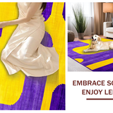 Ultra Soft Area Rug, Non Slip, Stain Resistant, Washable Area Rugs for Living Room, Bedroom, Whimsical Plush Graphic Accent(Yellow)