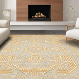 Ultra Soft Area Rug, Non Slip, Stain Resistant, Washable Area Rugs for Living Room, Bedroom, Rustic Neutral Twisted Lines(Beige)