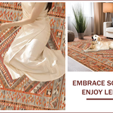 Ultra Soft Area Rug, Non Slip, Stain Resistant, Washable Area Rugs for Living Room, Bedroom, Modern Minimalist Terracotta Carpet for Home Office(Orange)